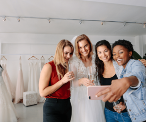 Image of friends to Bring Wedding Dress Shopping